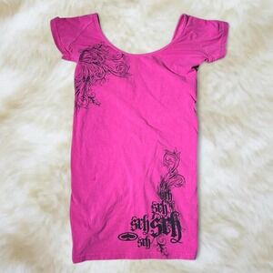 SRH Stoners Reeking Havoc Pink Graphic Top Y2K Grunge Goth Women Small